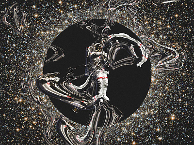 Black hole. astronaut black black hole illustration negative space space spacewalk stars