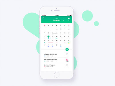 Mobile calendar app