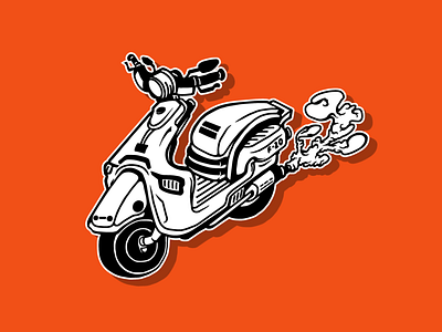 Moped Scooter Decal/Sticker
