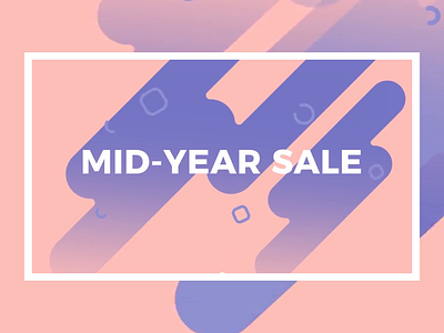 Mid-year sale template after effects animation branding design flat loop modern motion product sale template vector