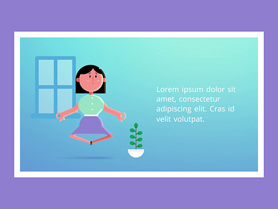 Professional - Meditation 2d characteranimation characterdesign float loop loops meditate meditation meditation app relax template website wellbeing wellness