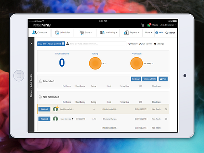 Attendance Tacking attendance check in dashboard promote