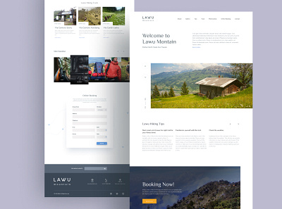 Lawu Mountain Landing Page clean clean design design flat haiking indonesia landing landing page montain ui uiux web webdesign