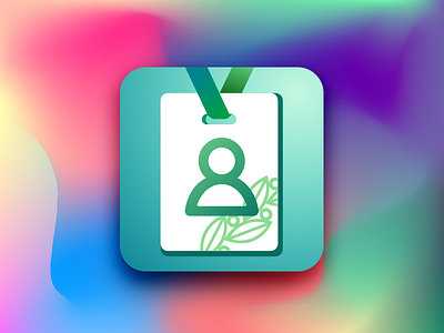 ID card app app card gradient icon id