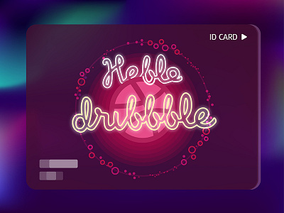 hello dribbble! card hello illustration