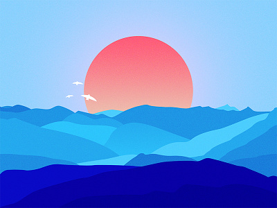 Sunrise flat illustration