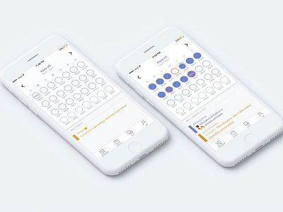 Concept for a pill-tracking app calendar interface app design ios ui ux