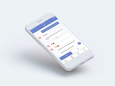 Reminder system within a chat interface app design ios ui ux