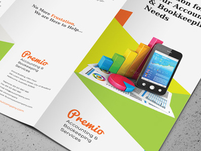 Trifold Brochure Template for Accounting & Bookkeeping Services