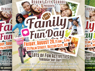 Family Fun Day Flyers editable family flyer fun graphic river graphicriver leaflet pamphlet photoshop template