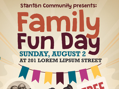 Family Fun Day Flyers Vol.02 ad camp day event fair flyer fun kids night pamphlet school summer