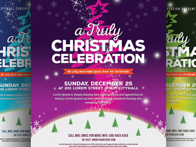 Alternative Christmas Event Flyer Vol.01 christmas design flyer graphic river pamphlet template