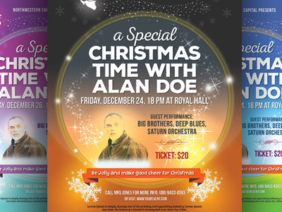 Alternative Christmas Event Flyer Vol.03 christmas design flyer graphic river pamphlet template