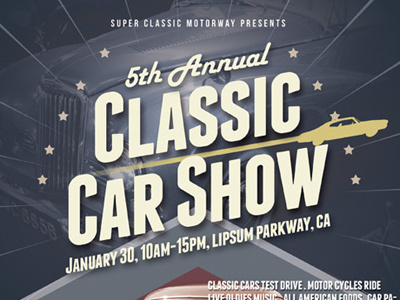 Classic Car Show Flyers auto automotive car classic creative market flyer pamphlet photoshop template vintage