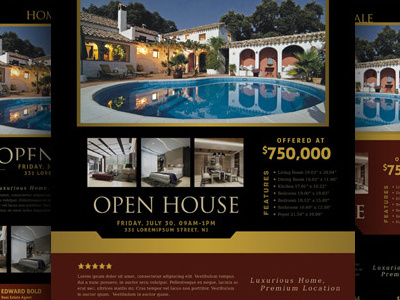 Real Estate Open House Flyers