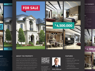 Real Estate Flyer Templates vol.03 ad creative market flyer just listed listing open house open house real estate