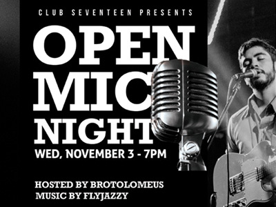 Open Mic Night Flyer Templates band christmas event flyer leaflet mic music new year night nite open