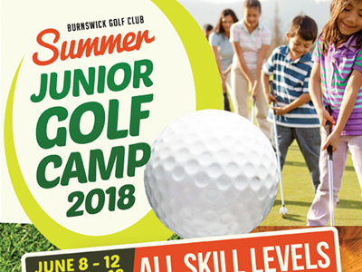 Junior Golf Camp Flyer Templates ad advert camp clinic coaching design flyer golf junior photoshop template training