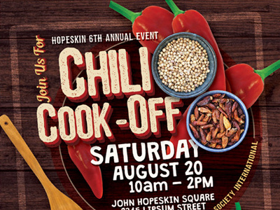 Chili Cook-off Flyer Template ad chili contest cook cook off cook off cook out event flyer leaflet