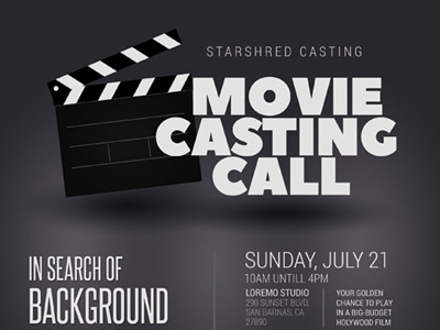 Casting Call Flyer Templates by Kinzi Wij on Dribbble