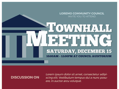 Town Hall Meeting Flyer Templates ad council discussion flyer government hall invitation invite meeting pamphlet town