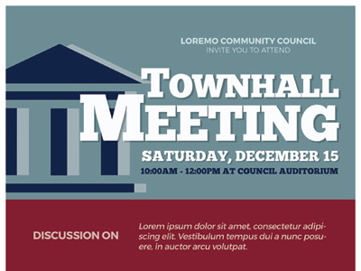 town hall meeting invitation template