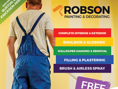 Painting & Decorating Flyer Templates ad ads brush business decorating flyer painter painting roller brush services