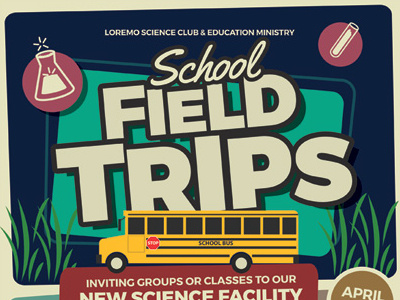 Field Trip Flyer Templates ad children excursion field flyer kids pamphlet poster school science tour trip