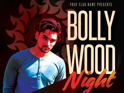 Bollywood Night Flyer Templates ad ads bollywood club devanagari dj flyer india music night party poster