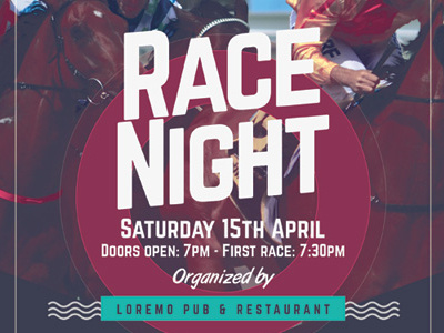 Race Night Flyer Templates ad betting charity club flyer fundraising horse night party race racing sport