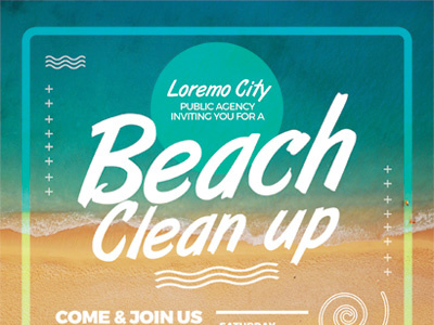 Beach Clean Up Flyer Templates