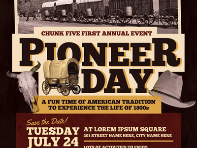 Pioneer Day Flyer Templates