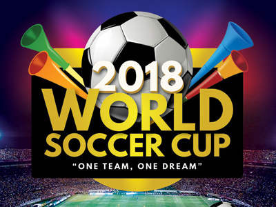 World Soccer Cup Flyer Templates 2018 ad final flyer football game match qatar russia soccer stadium world cup