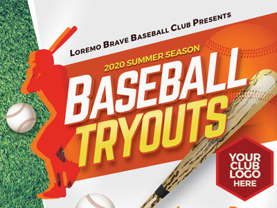 Baseball Tryouts Flyer Templates ad baseball camp flyer game league softball sport team tournament tryout tryouts