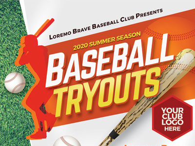 Baseball Tryouts Flyer Templates