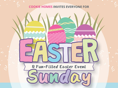 Easter Sunday Flyer Templates ad day easter egg hunt flyer fun games illustration leaflet night pamphlet party spring sunday vector