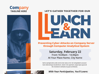 Lunch & Learn Event Flyer Templates ad aed business clinic corporate cpr event first aid flyer invitation learn lunch seminar training workshop
