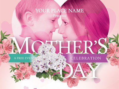 Mother's Day Flyer Templates ad ads brunch celebration church day festival flyer love mother night party woman