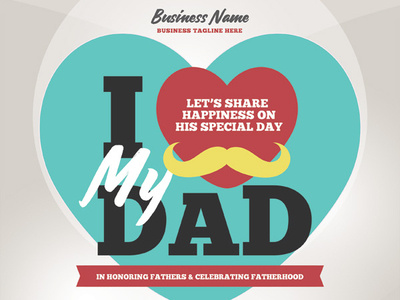 Father's Day Flyer Templates ad ads brunch celebration day father fathers day flyer heart invitation love man mother night party poster