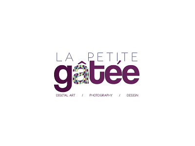 La Petite Gatée logo agency design digital french gatée graphic logo petite photography violet