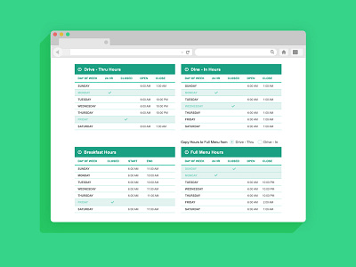 Tables schedules report design hours report reports schedule table