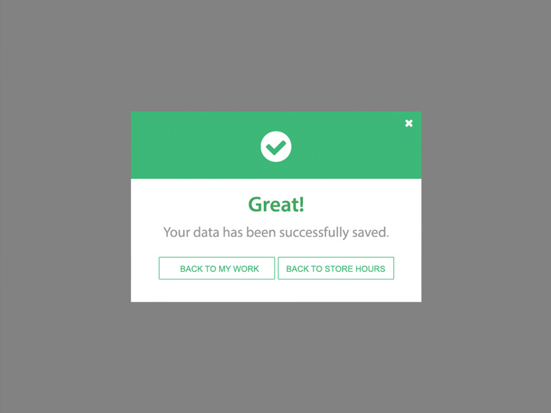 Flat Success Modal by 💃🏻 Paulina Galindo on Dribbble