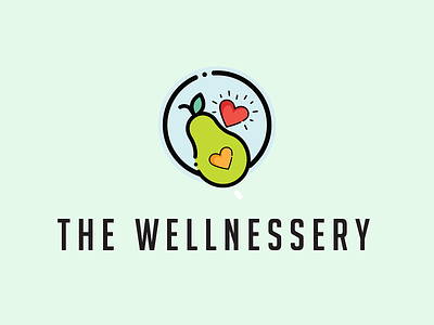The Wellnessery - Logo avocado business logo design health logo vector website