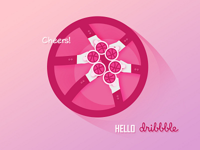 hello dribbble! beer cheers debut dribbble invitation party