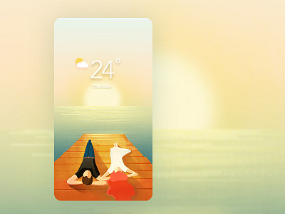 Mobile desktop wallpaper art clour illustration love sunshine sweet ui warm