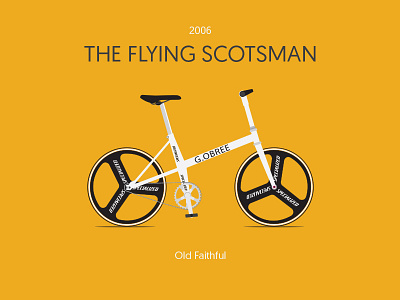OLD FAITHFUL bicycle bike illustrator movies the flying scotsman