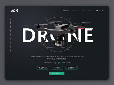 Drone Web Interface design interface ui web
