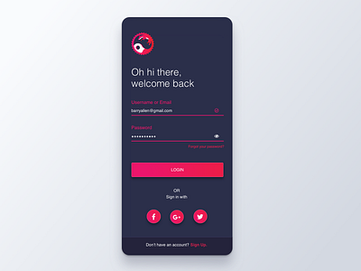 Mountain Fox - app login design login sketch ui user inteface