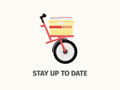 Stay up to date bicycle design icon illustrator vector