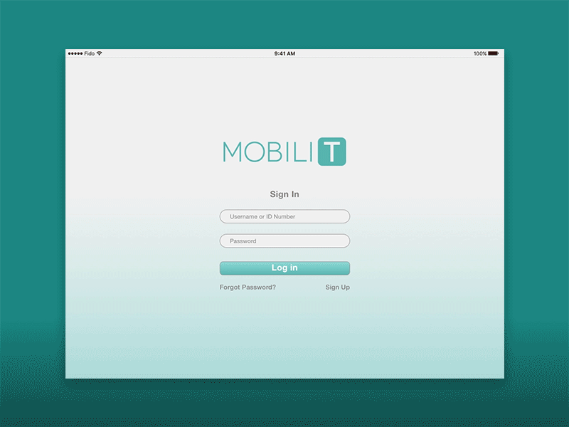 Mobili-T Clinician Dashboard app dashboard device interface ipad principle sketch stats ui ux